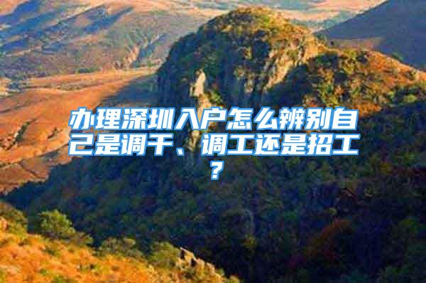 辦理深圳入戶怎么辨別自己是調(diào)干、調(diào)工還是招工？