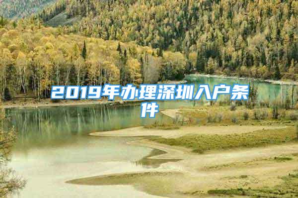 2019年辦理深圳入戶條件