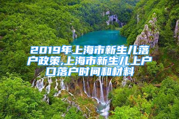 2019年上海市新生兒落戶政策,上海市新生兒上戶口落戶時間和材料