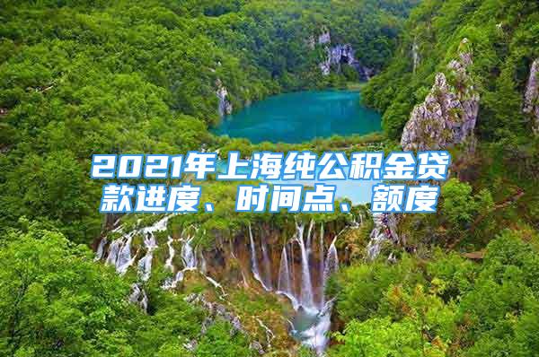 2021年上海純公積金貸款進(jìn)度、時(shí)間點(diǎn)、額度