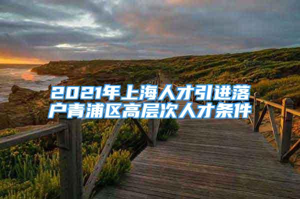 2021年上海人才引進(jìn)落戶(hù)青浦區(qū)高層次人才條件