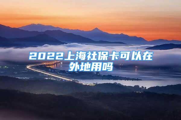 2022上海社保卡可以在外地用嗎