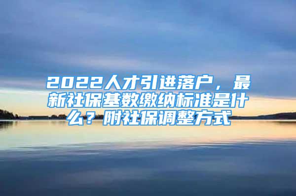 2022人才引進(jìn)落戶(hù)，最新社保基數(shù)繳納標(biāo)準(zhǔn)是什么？附社保調(diào)整方式