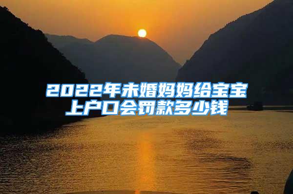 2022年未婚媽媽給寶寶上戶(hù)口會(huì)罰款多少錢(qián)