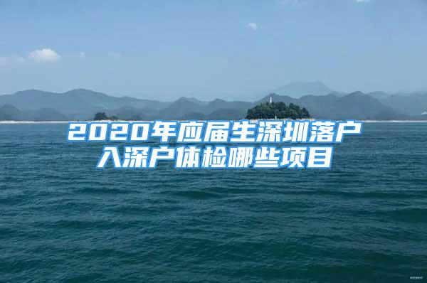 2020年應(yīng)屆生深圳落戶入深戶體檢哪些項目