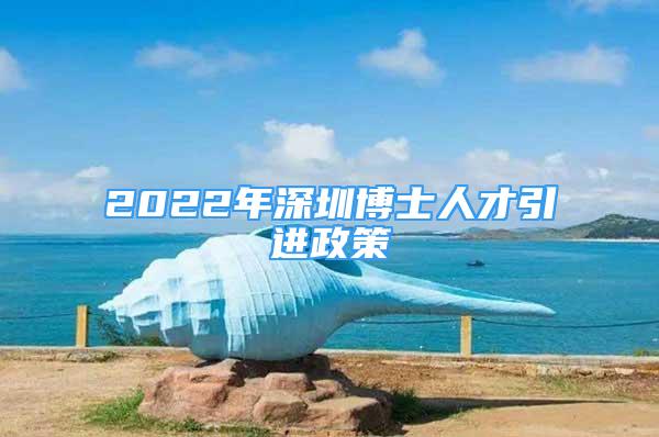 2022年深圳博士人才引進政策