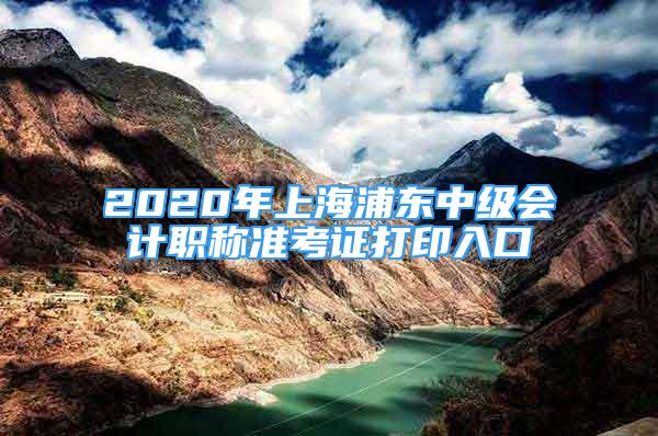 2020年上海浦東中級(jí)會(huì)計(jì)職稱準(zhǔn)考證打印入口