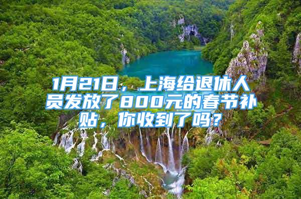 1月21日，上海給退休人員發(fā)放了800元的春節(jié)補貼，你收到了嗎？