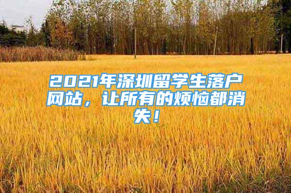 2021年深圳留學(xué)生落戶網(wǎng)站，讓所有的煩惱都消失！