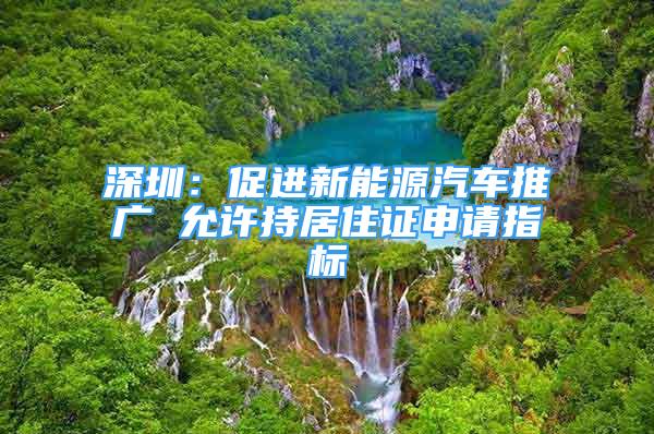 深圳：促進新能源汽車推廣 允許持居住證申請指標(biāo)