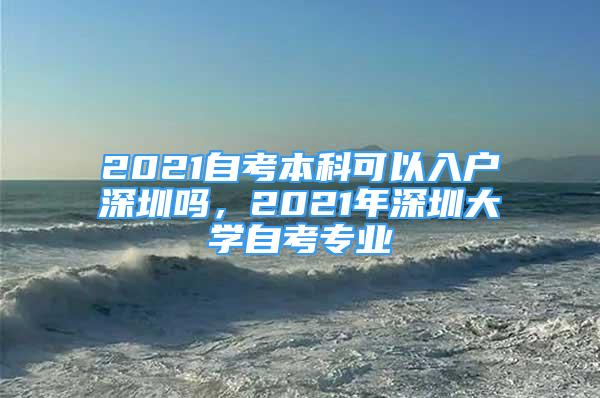 2021自考本科可以入戶深圳嗎，2021年深圳大學(xué)自考專業(yè)