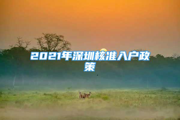 2021年深圳核準(zhǔn)入戶政策