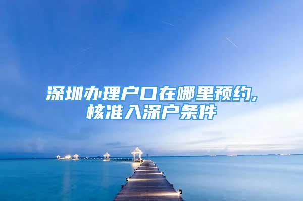 深圳辦理戶口在哪里預約,核準入深戶條件