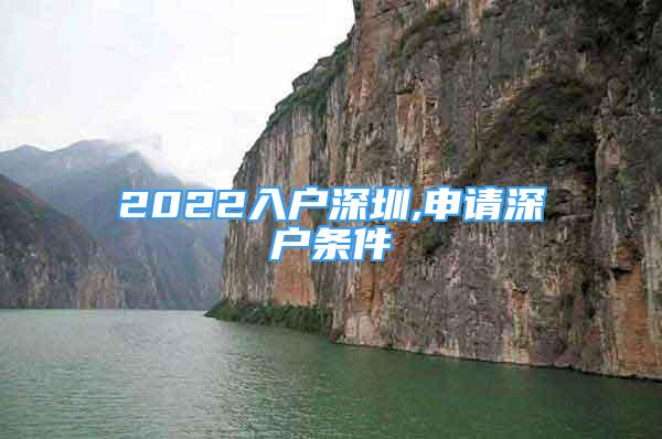 2022入戶深圳,申請深戶條件