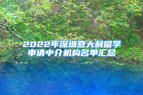 2022年深圳意大利留學(xué)申請(qǐng)中介機(jī)構(gòu)名單匯總