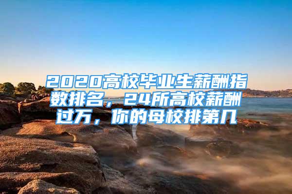 2020高校畢業(yè)生薪酬指數(shù)排名，24所高校薪酬過萬，你的母校排第幾