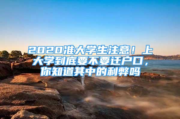 2020準(zhǔn)大學(xué)生注意！上大學(xué)到底要不要遷戶口，你知道其中的利弊嗎