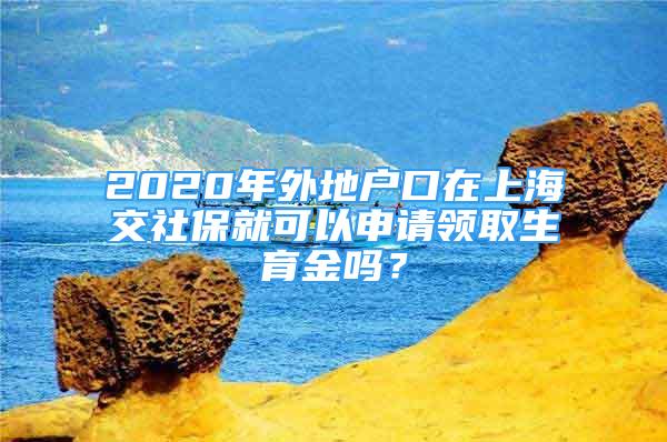 2020年外地戶口在上海交社保就可以申請領(lǐng)取生育金嗎？