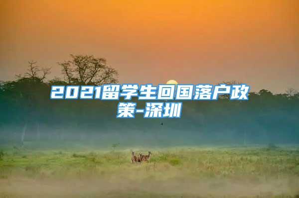 2021留學(xué)生回國(guó)落戶(hù)政策-深圳