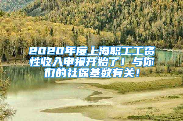 2020年度上海職工工資性收入申報開始了！與你們的社?；鶖?shù)有關！