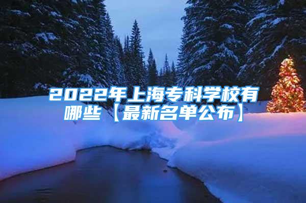 2022年上海專科學(xué)校有哪些【最新名單公布】