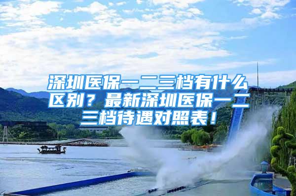 深圳醫(yī)保一二三檔有什么區(qū)別？最新深圳醫(yī)保一二三檔待遇對照表！