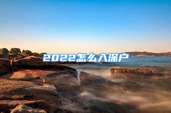 2022怎么入深戶