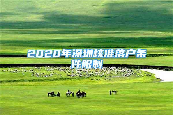 2020年深圳核準(zhǔn)落戶條件限制