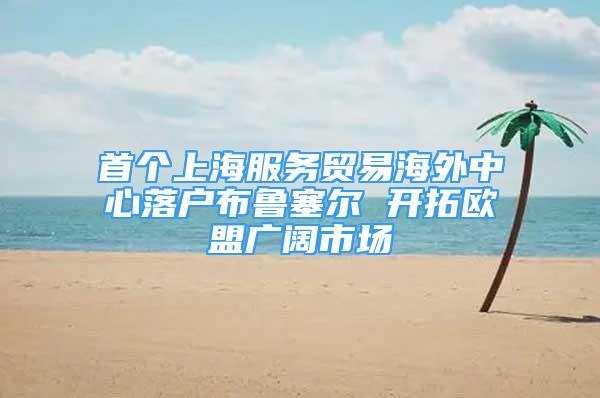 首個(gè)上海服務(wù)貿(mào)易海外中心落戶布魯塞爾 開拓歐盟廣闊市場(chǎng)