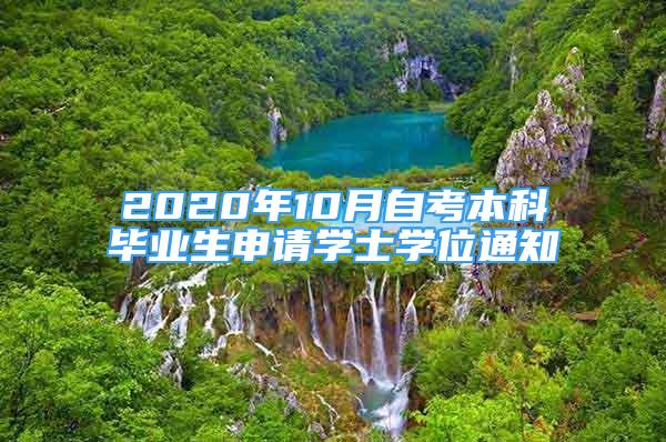 2020年10月自考本科畢業(yè)生申請學士學位通知