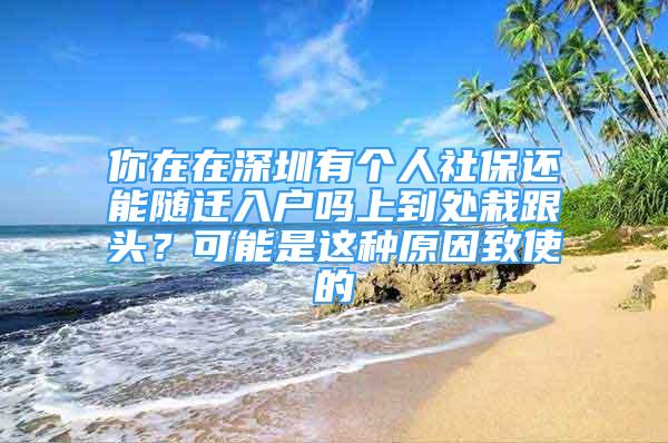 你在在深圳有個(gè)人社保還能隨遷入戶嗎上到處栽跟頭？可能是這種原因致使的