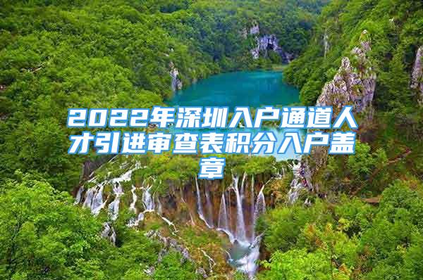 2022年深圳入戶通道人才引進審查表積分入戶蓋章