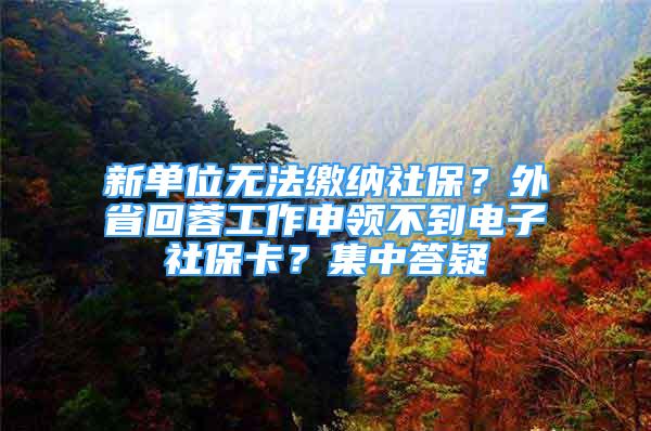 新單位無(wú)法繳納社保？外省回蓉工作申領(lǐng)不到電子社?？ǎ考写鹨?/></p>
								<p style=