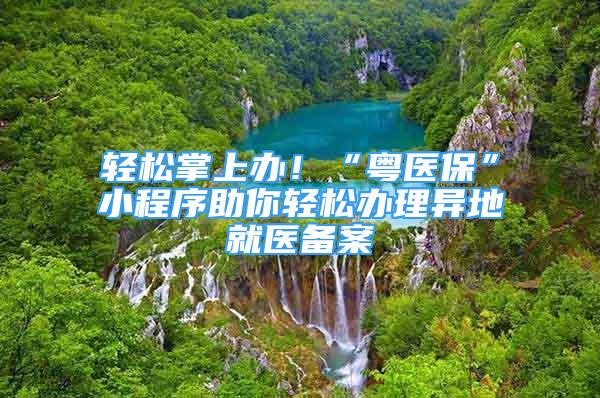 輕松掌上辦！“粵醫(yī)?！毙〕绦蛑爿p松辦理異地就醫(yī)備案