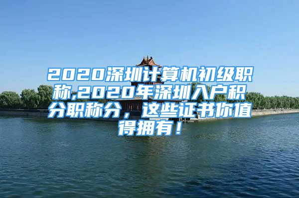 2020深圳計(jì)算機(jī)初級職稱,2020年深圳入戶積分職稱分，這些證書你值得擁有！