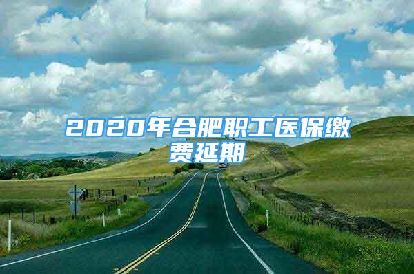 2020年合肥職工醫(yī)保繳費延期