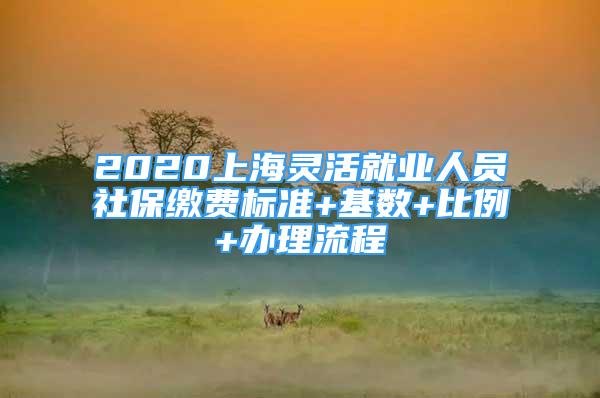 2020上海靈活就業(yè)人員社保繳費(fèi)標(biāo)準(zhǔn)+基數(shù)+比例+辦理流程