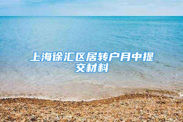 上海徐匯區(qū)居轉(zhuǎn)戶月中提交材料