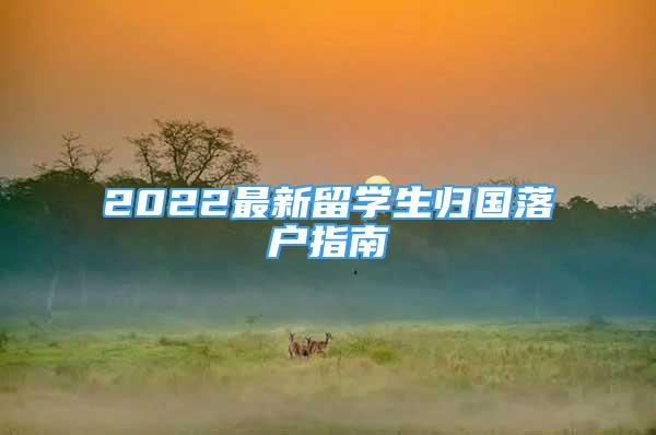 2022最新留學(xué)生歸國(guó)落戶(hù)指南