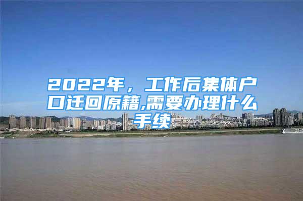 2022年，工作后集體戶口遷回原籍,需要辦理什么手續(xù)