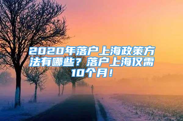 2020年落戶上海政策方法有哪些？落戶上海僅需10個(gè)月！