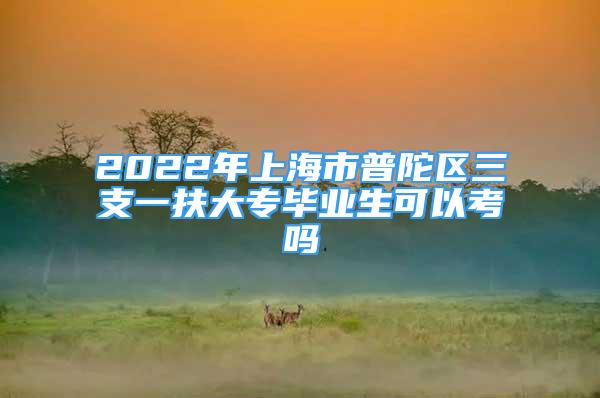 2022年上海市普陀區(qū)三支一扶大專畢業(yè)生可以考嗎