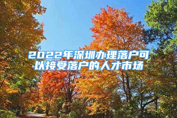 2022年深圳辦理落戶可以接受落戶的人才市場