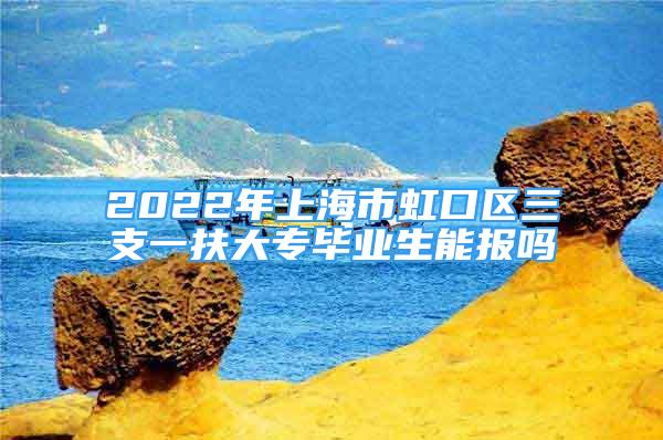 2022年上海市虹口區(qū)三支一扶大專畢業(yè)生能報嗎