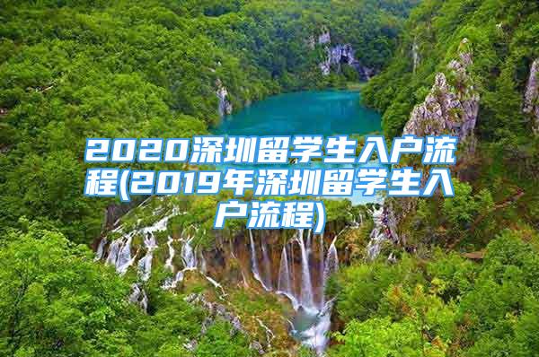 2020深圳留學生入戶流程(2019年深圳留學生入戶流程)