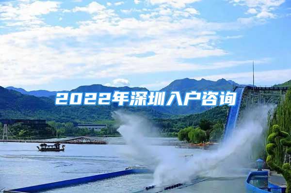 2022年深圳入戶咨詢