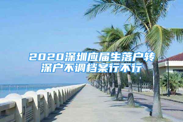 2020深圳應(yīng)屆生落戶轉(zhuǎn)深戶不調(diào)檔案行不行