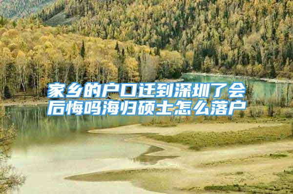 家鄉(xiāng)的戶口遷到深圳了會(huì)后悔嗎海歸碩士怎么落戶