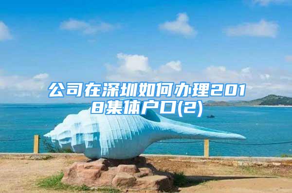 公司在深圳如何辦理2018集體戶口(2)