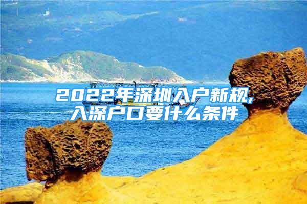 2022年深圳入戶新規(guī),入深戶口要什么條件